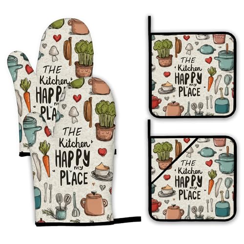 Oven Mitts and Pot Holders (4 Count)
