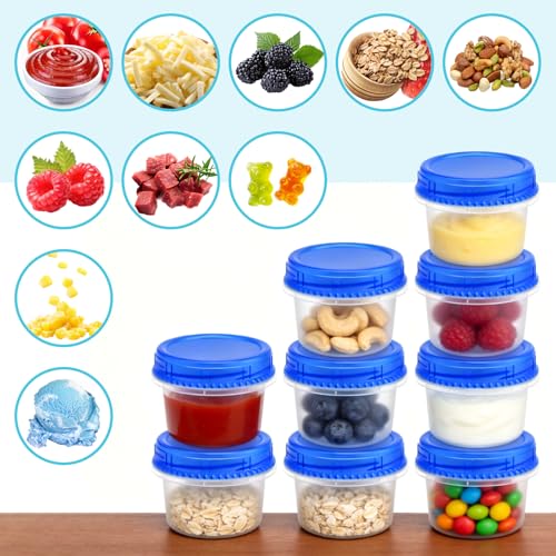 24 Pack Freezer Containers with Screw On Lids (24 Count)