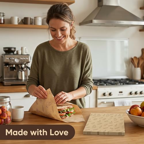 50 Pcs Sandwich Wrapping Paper (50 Count)