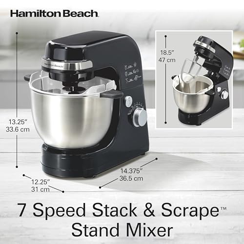 4 Quart Electric Stand Mixer With 7 Speeds