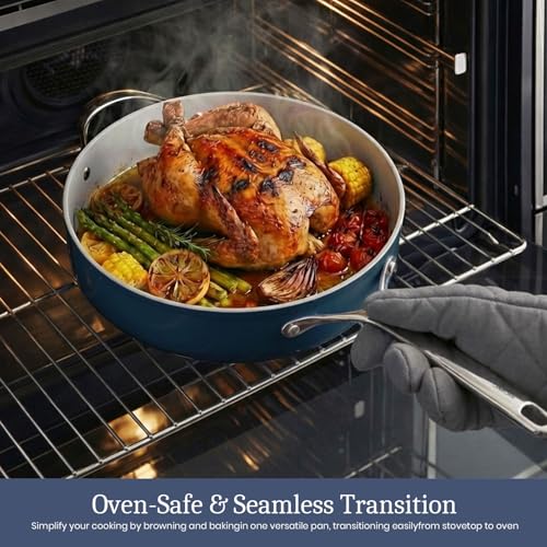 Premium Ceramic Sauté Pan with Lid
