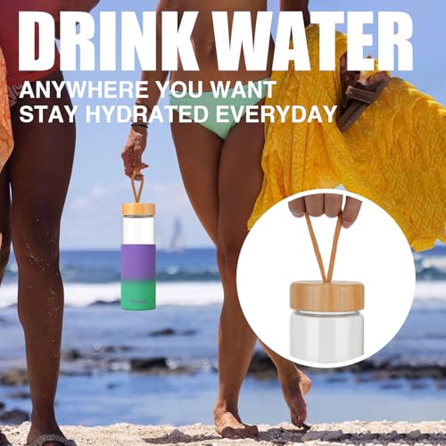 24 oz Glass Water Bottles with Lids