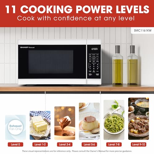 SMC1161KW 1.1 cu. ft. 1000W White Countertop Microwave Oven