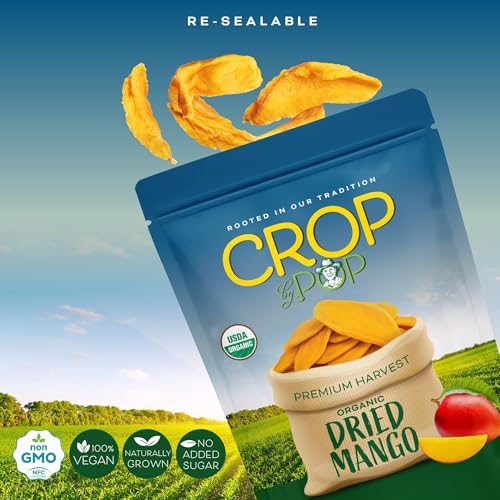 CROP BY POP Organic Sun Dried Mango Slices (16 Ounce)
