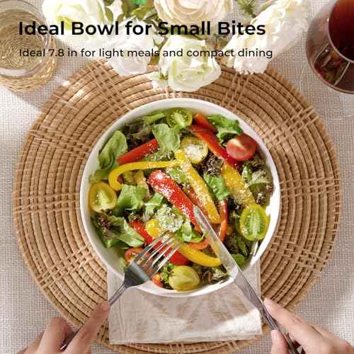 7.8'' Pasta Bowls for Small Portions (6 Count)