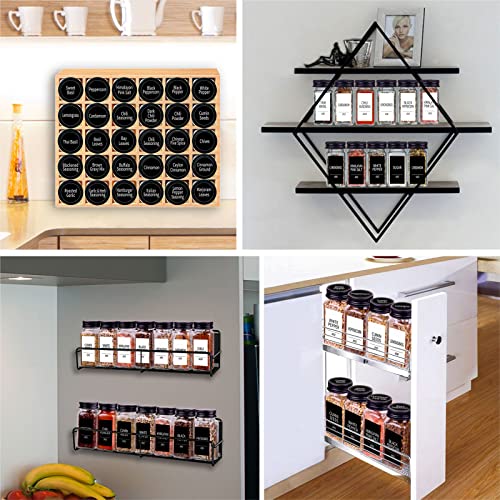 25 Pack Glass Spice Jars with Labels