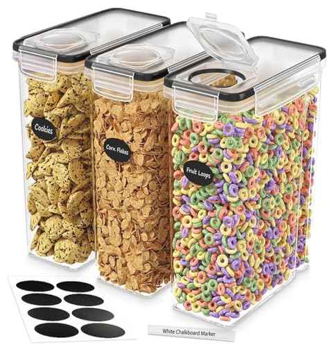 Cereal Containers Storage 3 Pack 135 fl. oz Cereal Dispenser Countertop (3 Count)