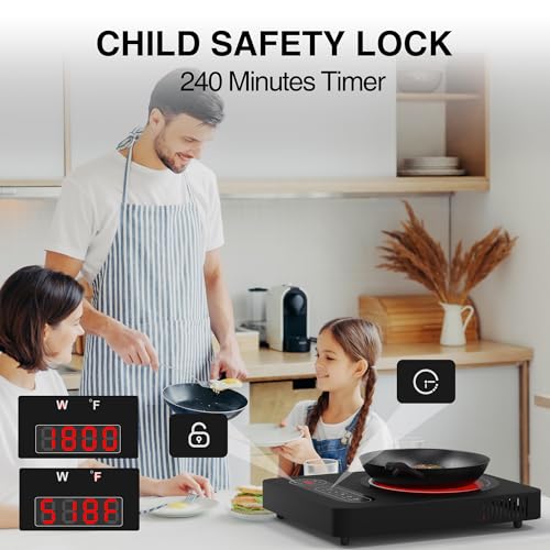 Single Burner Electric Cooktop 1800W