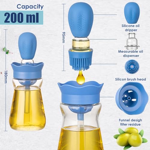 Oil Dispenser Bottle with Silicone Brush