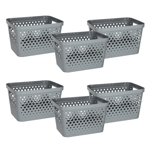 Plastic Storage Basket Set (6 Count)