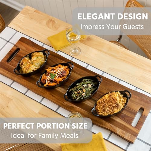 Oval Au Gratin Baking Dishes for Oven Safe and Microwave Cooking and Baking (4 Count)