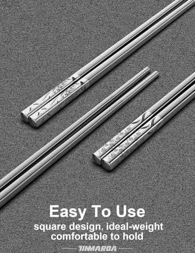 Metal Chopsticks Reusable 18 (5 Count)