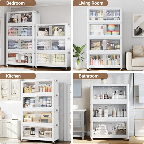 800QT Stackable Storage Bins with Lids (5 Count)