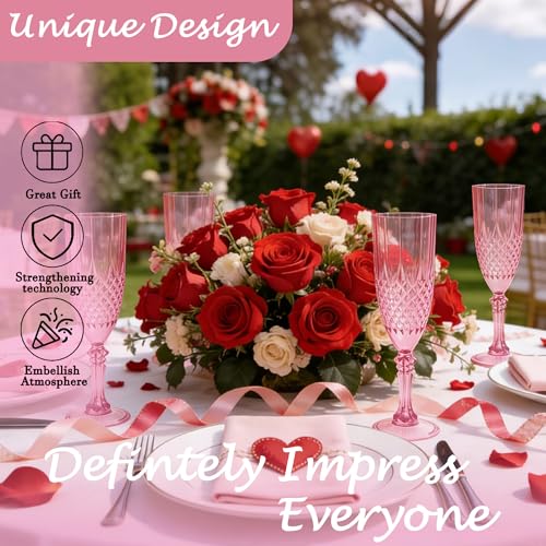 100 Pack Plastic Champagne Flutes