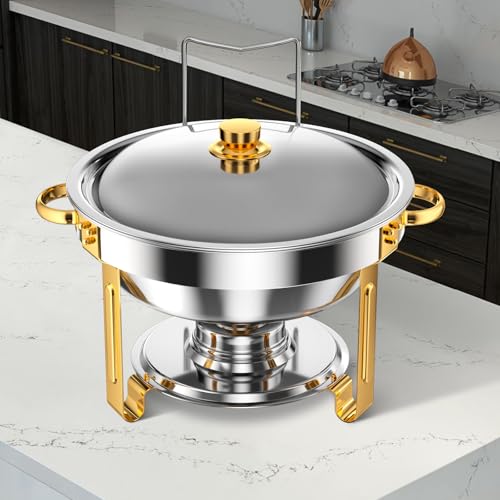 Round Chafing Dishes for Buffet 5 Qt