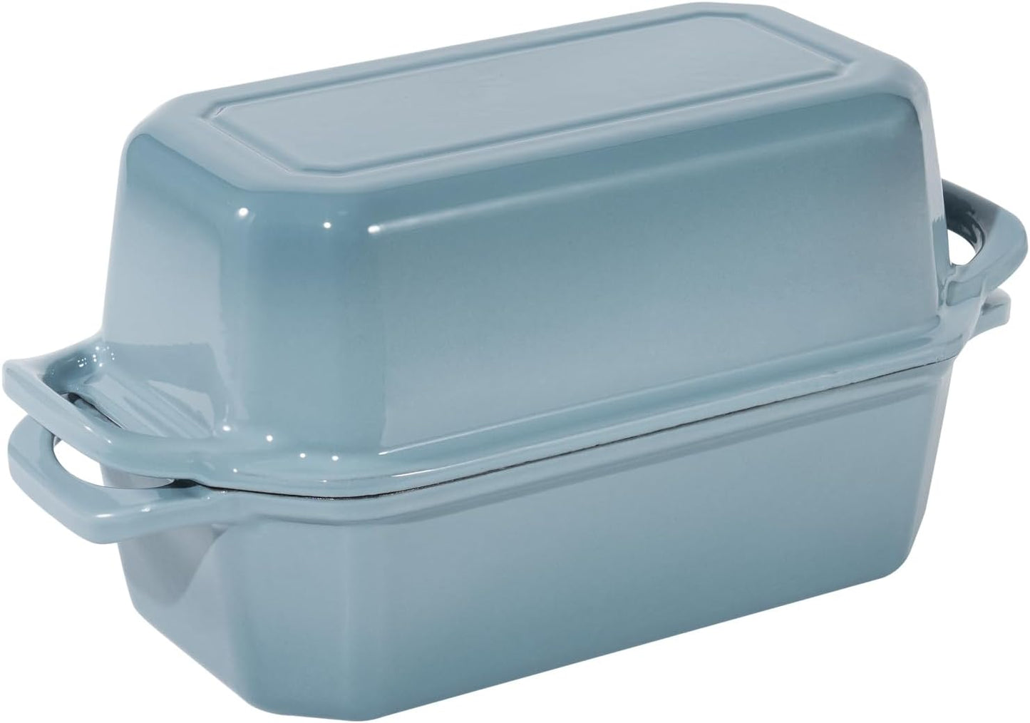Bread Pan Cast Iron Loaf Pan with Lid Bread Loaf Pan 9x5 Inch Enameled Cast Iron Sourdough Bread Pan, LightBlue - Culinary Roots