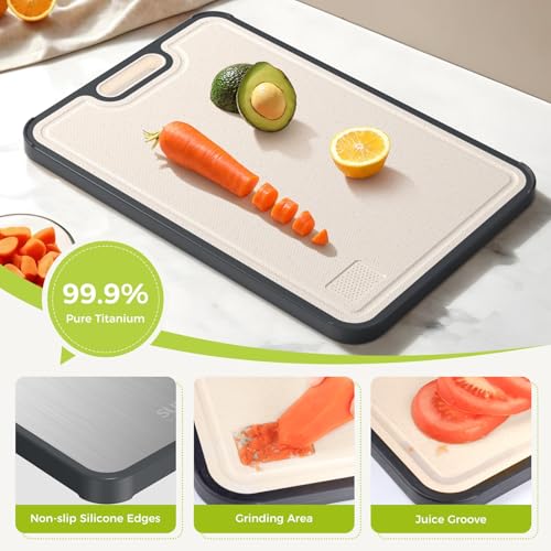 Titanium Cutting Board Double Sided Food Grade