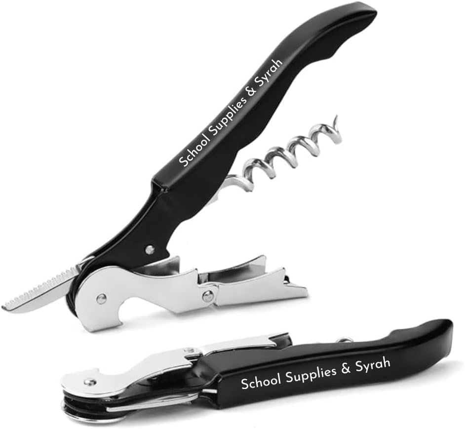 The Wine Chic Engraved Wine Key Corkscrew with Quote and Funny Sayings, Unique Back to School Gifts for Moms and Wine Lovers (School Supplies & Syrah)