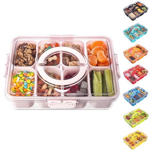 Divided Serving Tray with Lid and Handle