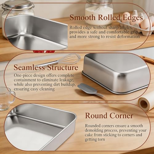 Stainless Steel Baking Cake Pan (2 Count)