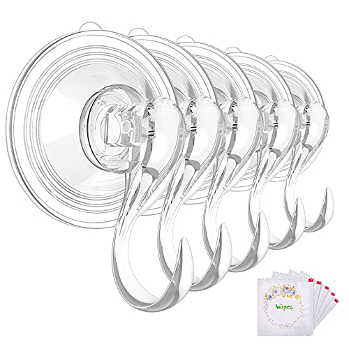 Suction Cup Hooks with Wipes (5 Count)