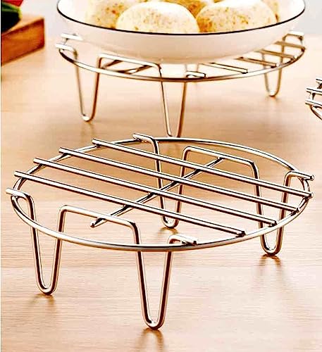 11" Round Cooking Rack Versatile Stainless Steel Grid Grill Steamer Rack