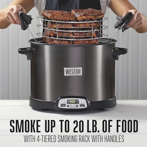 2-in-1 Indoor Electric Smoker & 10 Quart Programmable Slow Cooker