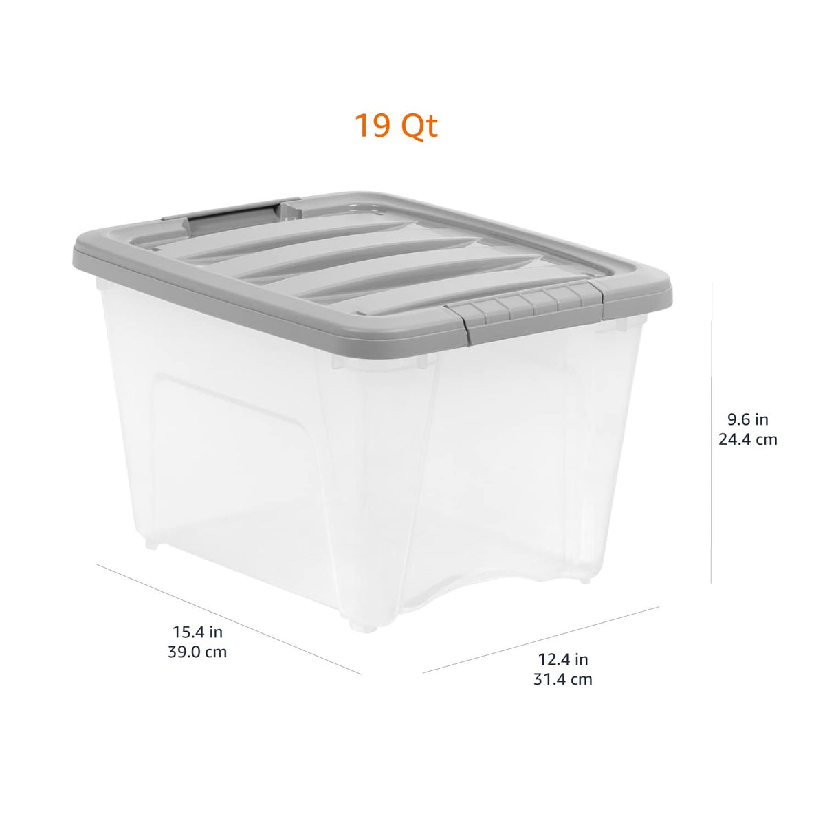 Plastic Storage Containers with Secure Latching Lids (6 Count)