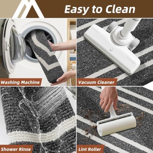 Kitchen Rugs Set of 2PCS Non Slip Kitchen Mats for Floor (2 Count)