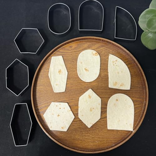 6 Pcs Geometric Plaque Cookie Cutter Set