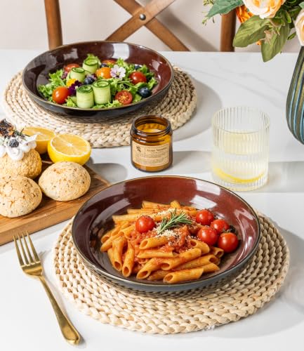 9.0" Ceramic Pasta Bowls Set of 4 (4 Count)