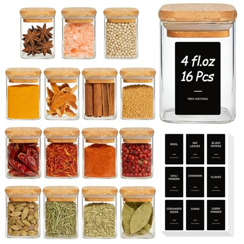 Spice Jars 4oz 16 Pack (16 Count)