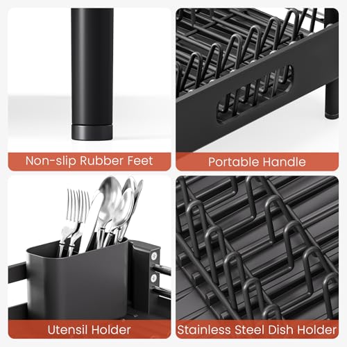 Expandable Dish Drying Rack for Kitchen Counter