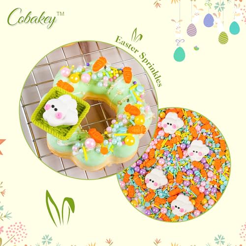 Easter Sprinkles for Cookies 4.23 Ounce Carrot Sprinkles for Baking Rabbit Toppers Perfect for Easter Cake Decorations