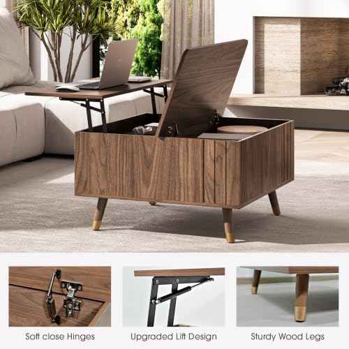 Lift Top Coffee Table with Storage for Living Room
