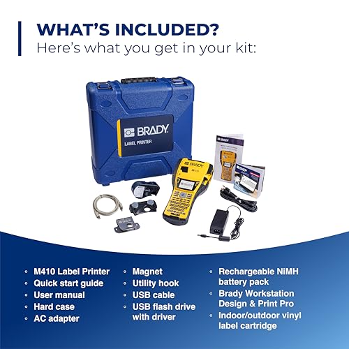M410 Handheld Portable Label Printer Kit with Product and Wire ID Software