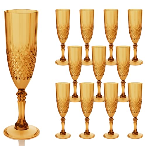 12 Pack Plastic Champagne Flutes (12 Count)
