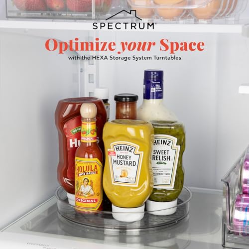 Medium Lazy Susan Organizer 9.5 in for Cabinet Refrigerator Pantry Table Rotating Kitchen Storage Spice Rack Fridge Organization