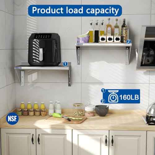 HARDURA Stainless Steel Shelf 12" X 24" (2 Count)