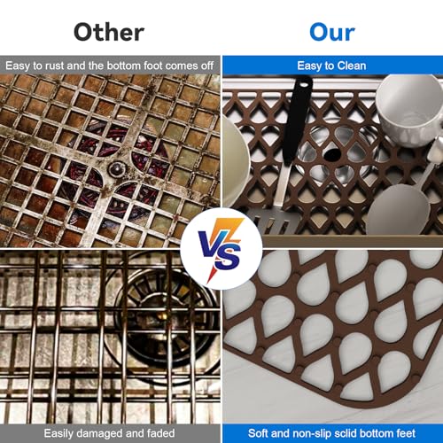 TOOVEM 13.6 ''x 11.6''Sink Protector for Kitchen (2 Count)