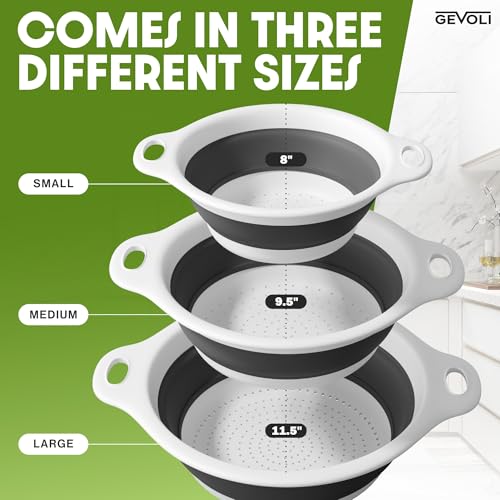 Collapsible Colanders (3 Count)
