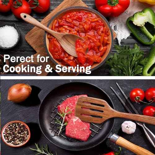 Wooden Spoons for Cooking Non (5 Count)
