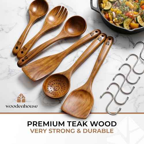 Wooden Spoons for Cooking 6 Pcs