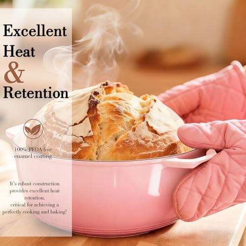 6QT Enameled Cast Iron Dutch Oven with Lid