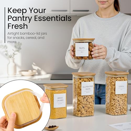 Square Glass Food Storage Containers (6 Count)