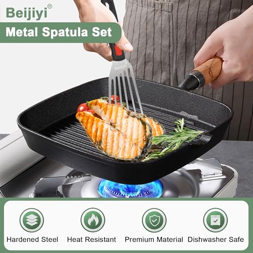 3 Piece Metal Spatula for Cast Iron Skillet (3 Count)