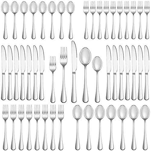 50 Piece Silverware Set Service for 10 (10 Count)