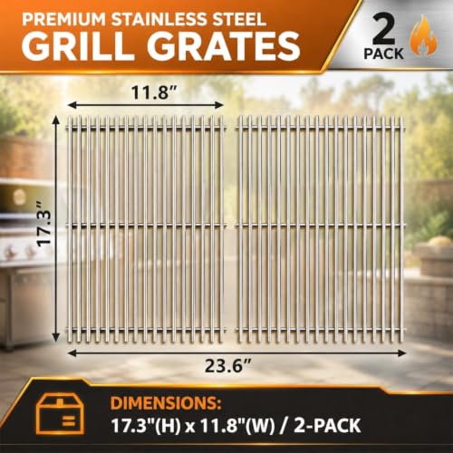 7639 304 Stainless Steel Grill Grates for Weber Spirit 300 Series