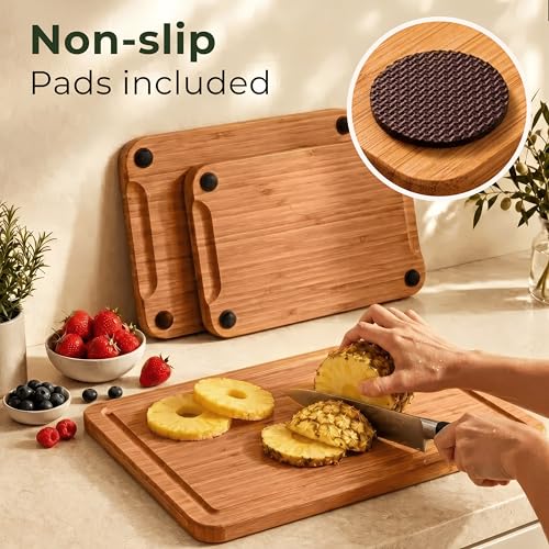 Wooden Cutting Board Set of 3 (3 Count)