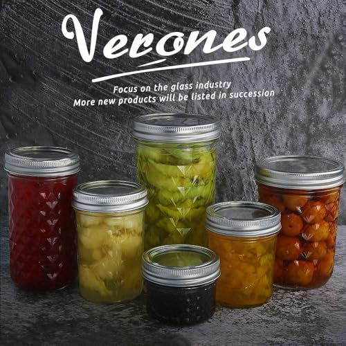 6 Packs 16 oz Wide Mouth Mason Jars (100 Count)